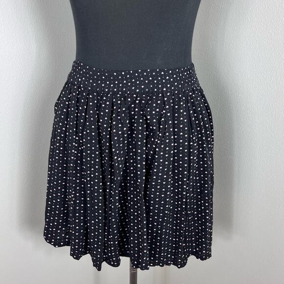 Lorimer Heart Print Mini Skirt Black Polka Dot Smock - Picture 5 of 5